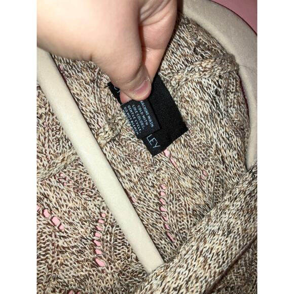 Cynthia Rowley Light Brown Waterfall Style Cardigan Size Large - Picture 2 of 4